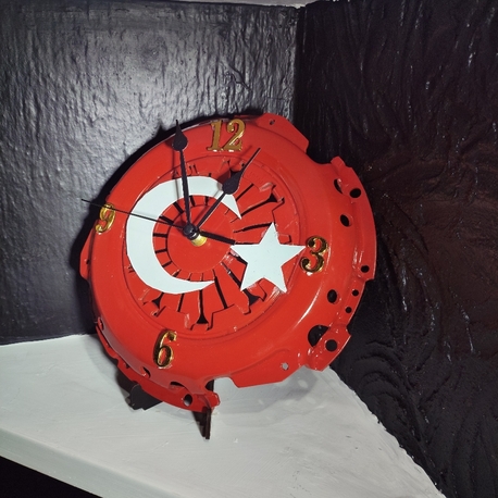 El Yapımı Türk Bayraklı Debriyaj Baskı Saati