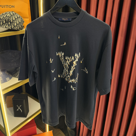 LV Embroidered Cotton T-Shirt