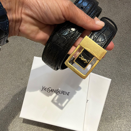 Ysl ithal kroko deri kemer 