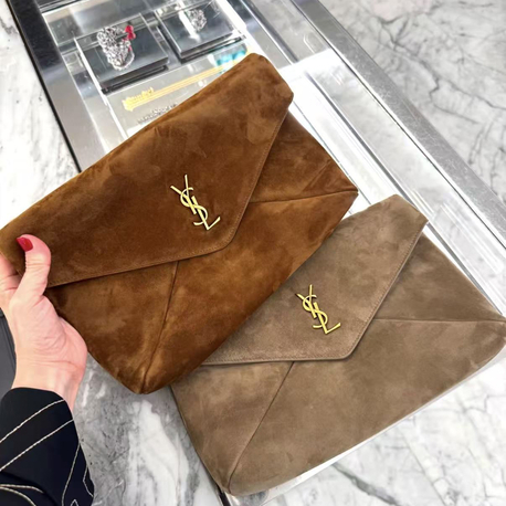 Ysl cassandre acı kahve ithal Süet deri 