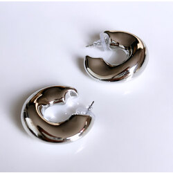 Habitas- Goldies Waved Hoop (Silver)