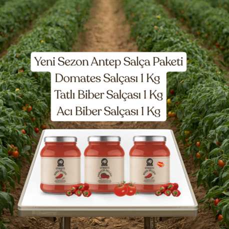 HACI KAMİL ANTEP DOMATES BİBER ACI BİBER SALÇA 1ER KG