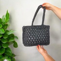 Siyah kâğıt ip çanta