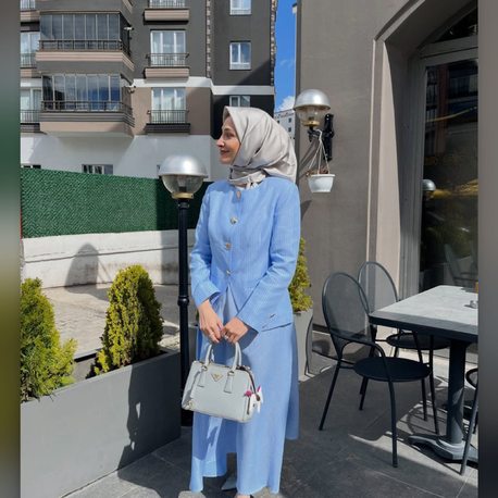 Maq özel tasarım ikili ceket etek takım 