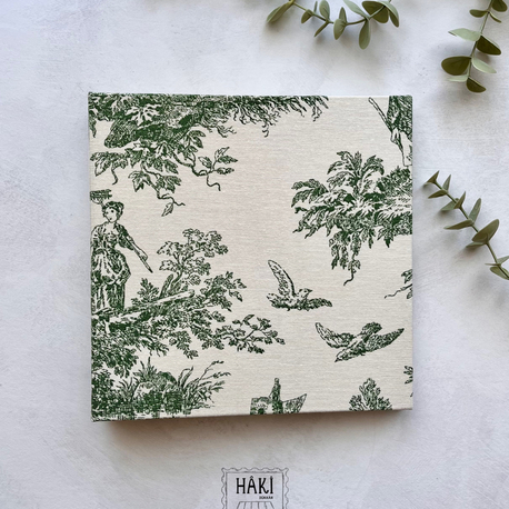 Aheste (Yeşil) | El Yapımı Fotoğraf Albümü | Anı Defteri | 21x21