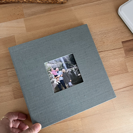 Çerçeve (Küf Mavisi) | El Yapımı Fotoğraf Albümü | Anı Defteri | 21x21