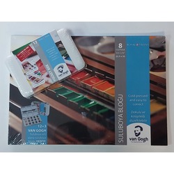 Van Gogh Sulu Boya 12+3 Renk Set Defter Hediyeli 15li
