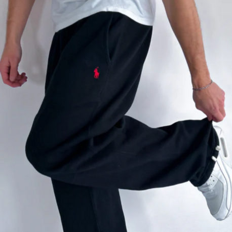 Polo Ralph Lauren Siyah Renk Kırmızı Nakış Baggy Jogger