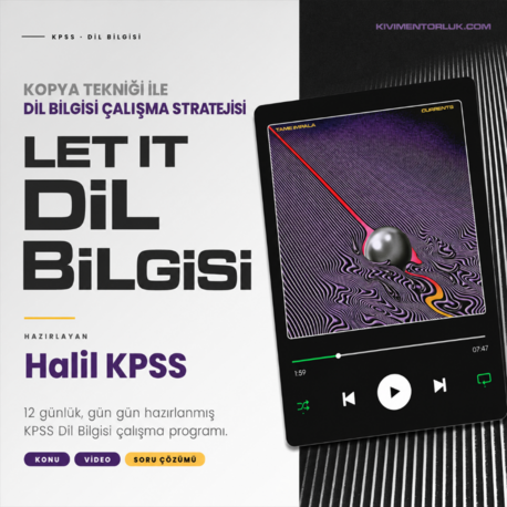  Let it Dil Bilgisi -  Kopya Tekniği ile Çalışma Stratejisi