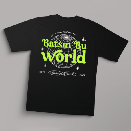 Batsın Bu World Tişört Siyah