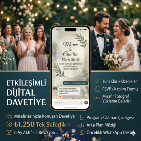 Etkileşimli Dijital Davetiye - Misafirlerle Konuşan Akıllı Davetiye