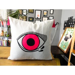 Pink Evil Eye Pillow