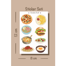 Yemek Temalı Sticker Seti