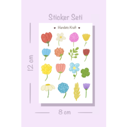 Çiçek sticker serisi
