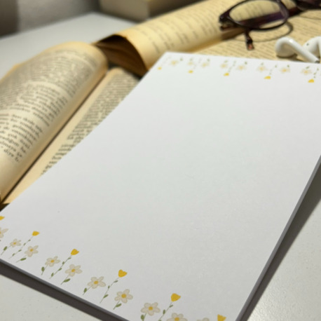 Papatya temalı notepad/memopad