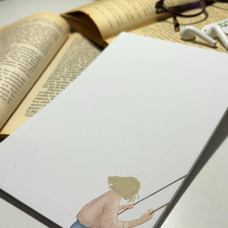 Salıncak temalı notepad/memopad