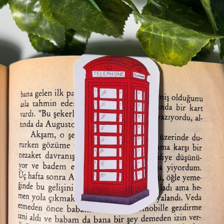 Londra telefon kulübesi temalı mıknatıslı kitap ayracı