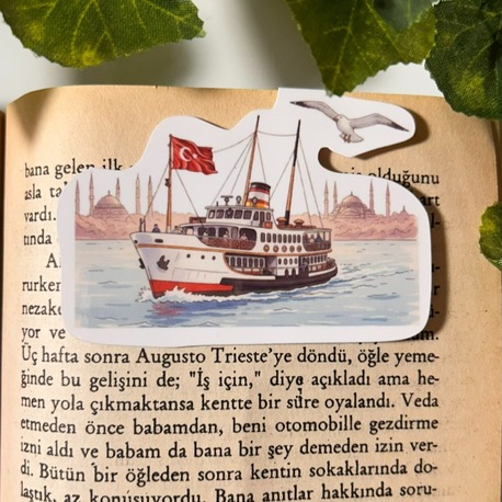 Mıknatıslı Vapur kitap ayracı, Magnetli kitap ayracı, Manyetik kitap ayracı