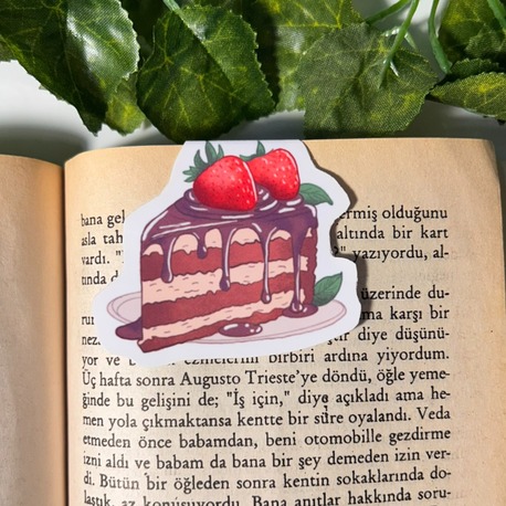 Çikolatalı pasta temalı mıknatıslı kitap ayracı