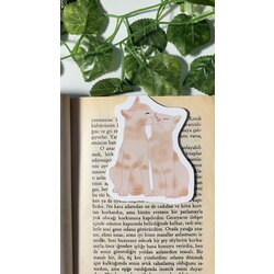 Kediler mıknatıslı kitap ayracı, Lamine edilmiştir, Parlak ve sert yapı, El yapımı