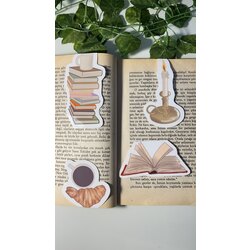 Kitap temalı 4'lü çoklu mıknatıslı kitap ayracı seti