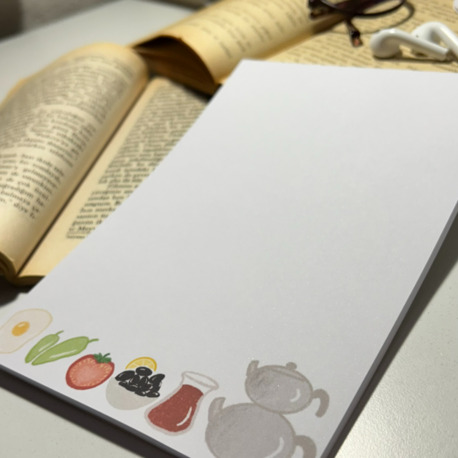 Kahvaltı temalı notepad