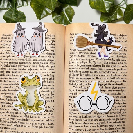 4'lü Harry Potter kitap ayracı mıknatıslı kitap ayracı magnetli kitap ayracı manyetik ayraç