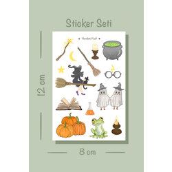 Cadı temalı Harry Potter temalı sticker seti