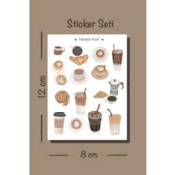 Kahve sticker serisi
