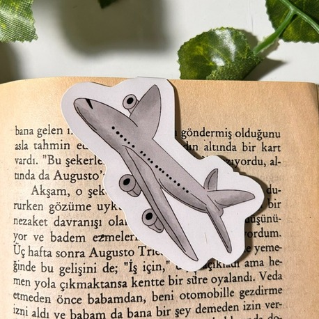 Mıknatıslı Uçak kitap ayracı, Magnetli kitap ayracı, Manyetik kitap ayracı