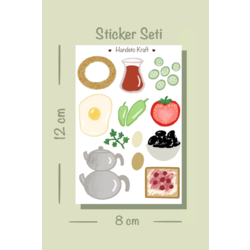 Kahvaltı sticker serisi