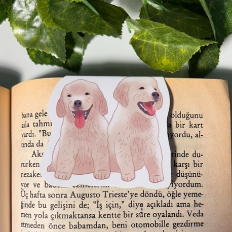 Köpek temalı mıknatıslı kitap ayracı