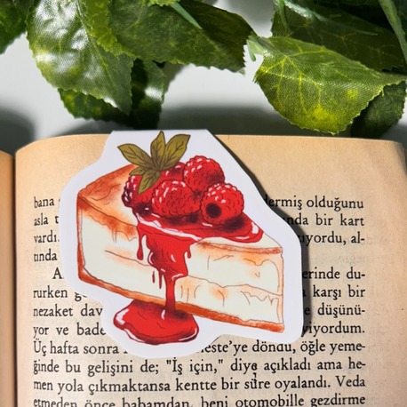 Cheescake temalı mıknatıslı kitap ayracı
