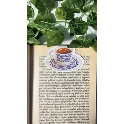 Türk kahvesi mıknatıslı kitap ayracı