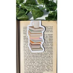 Kitap kahve mıknatıslı kitap ayracı