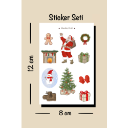 Noel ve yeni yıl temalı sticker seti