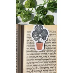 Saksıda deve tabanı mıknatıslı kitap ayracı