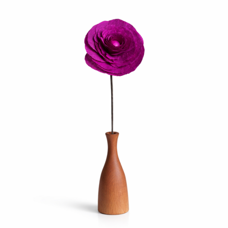Mor Ranunculus El Yapımı Kağıt Çiçek