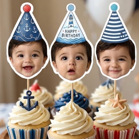 Denizci Temalı Cupcake Süsü