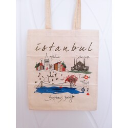 İstanbul Baskılı Bez Çanta