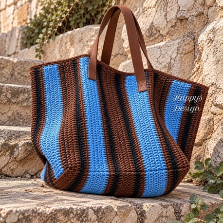 blue brown bag (sipariş ile örülmektedir) 