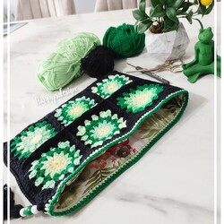 örgü clutch çanta