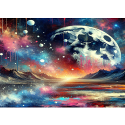 HPS AI Series - Moon Kanvas Tablo