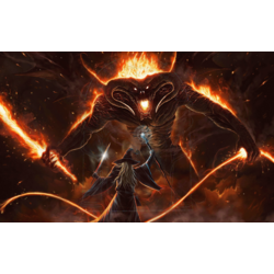 Lor of the Rings Gandalf vs Balrog Sublimasyon Metal Tablo