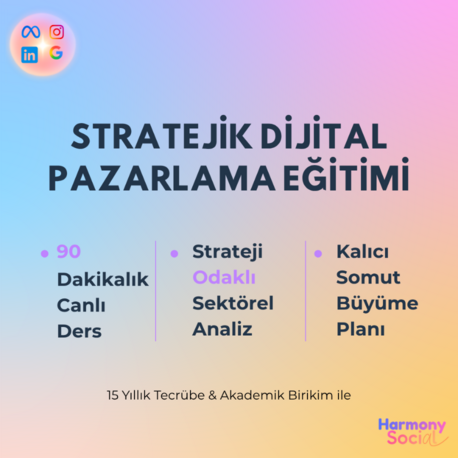 Stratejik Dijital Pazarlama Eğitimi | Markaya Özel & Online