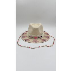 Boho Series  (Pink) Panama Straw Hat