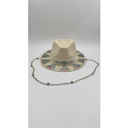 Boho Series (Blue) Panama Straw Hat