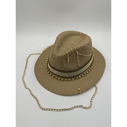 Afra Brown Panama Hat ( New )