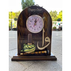 Mevlanalı ve Elif Vavlı Saatli İsimlik
