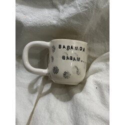 Seramik El Yapımı BABAM DA BABAM Fincanı SİYAH